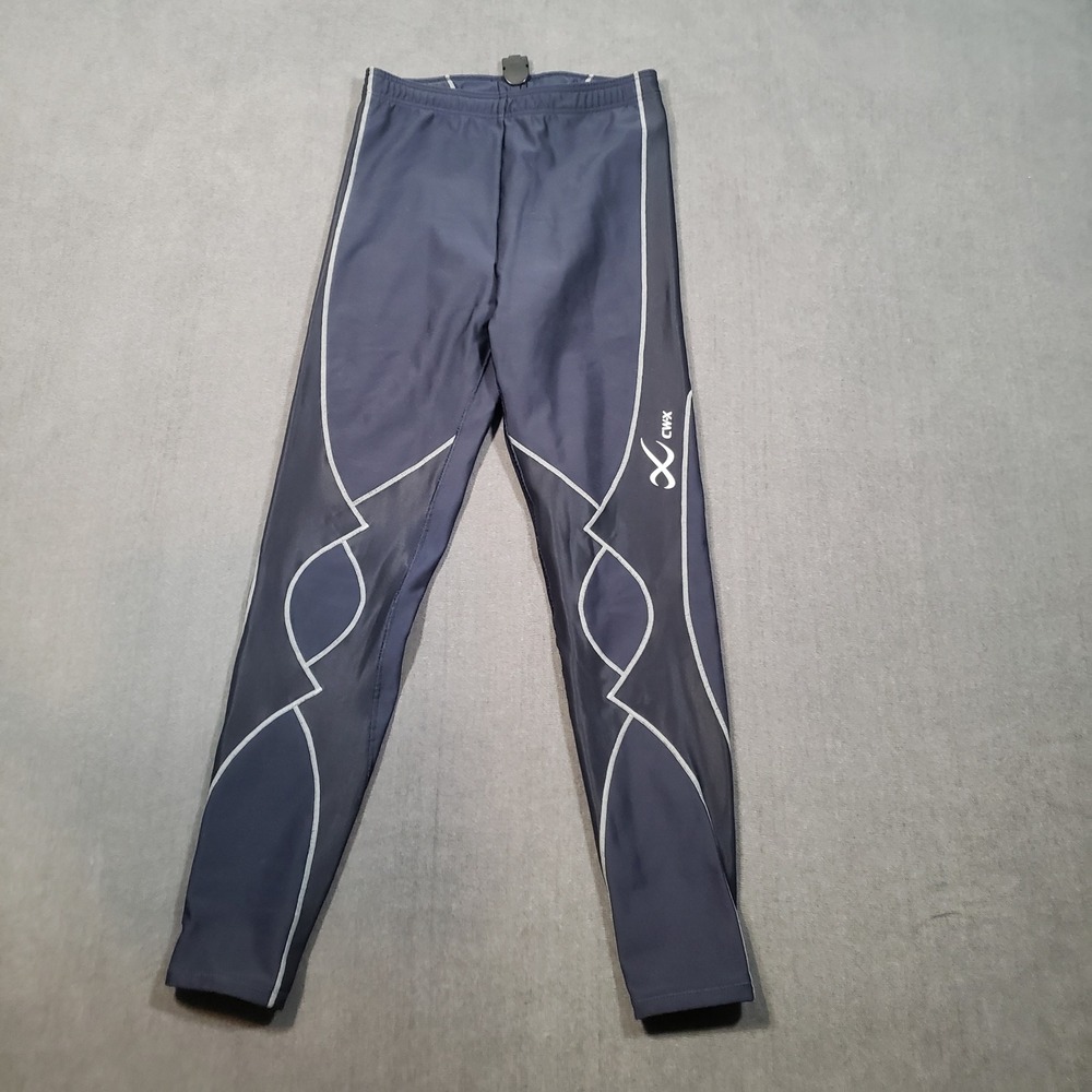 CW-X Compression  Womens XS Navy Blue Stabilyx Support Web Leggings 120879